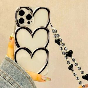 IPHONE 13 max pro clear plastic case with string​​​​